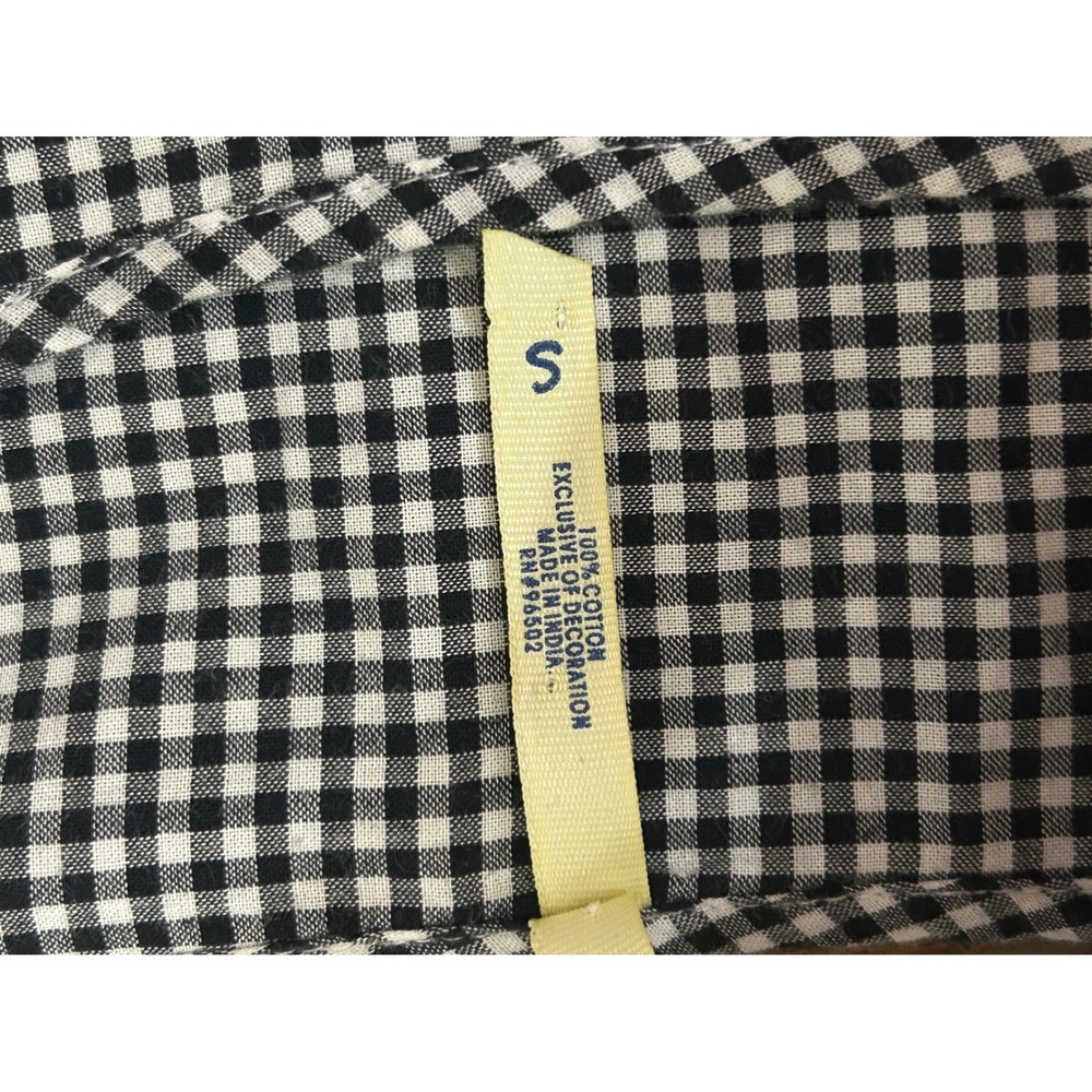 Sweet & Sunny Pineapple Gingham Peplum Top Womens Size Small - Picture 6 of 9